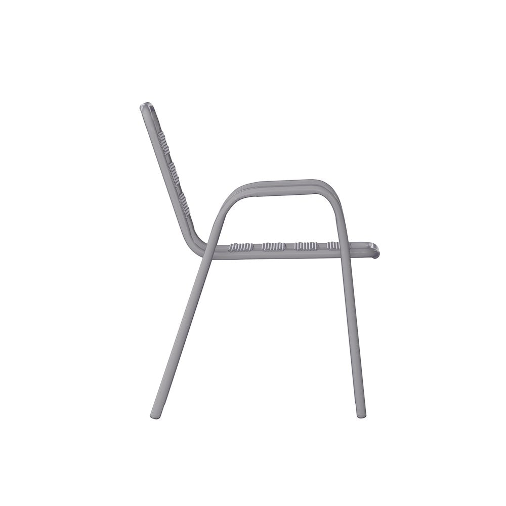 Contemporary Patio Chair with Arms for Indoor and Outdoor Use