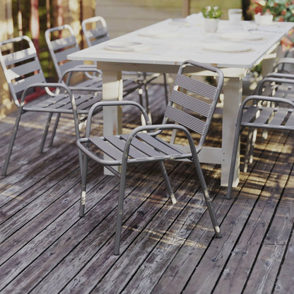 Contemporary Patio Chair with Arms for Indoor and Outdoor Use