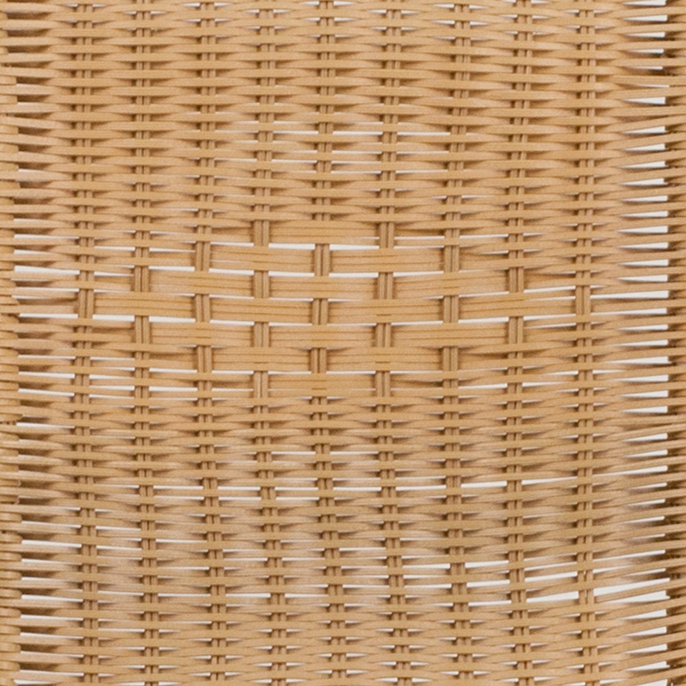 Commercial Aluminum and Beige Rattan Indoor-Outdoor Restaurant Stack Chair