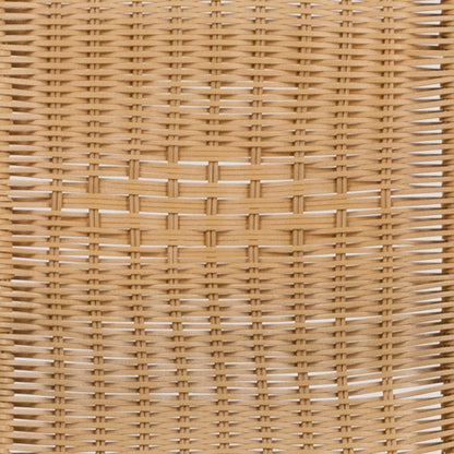 Commercial Aluminum and Beige Rattan Indoor-Outdoor Restaurant Stack Chair