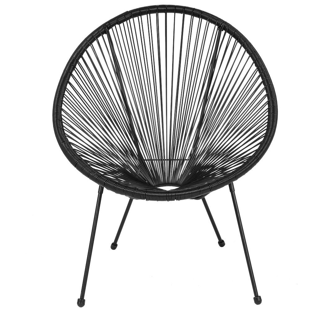 Oval Comfort Take Ten Black Papasan Lounge Chair