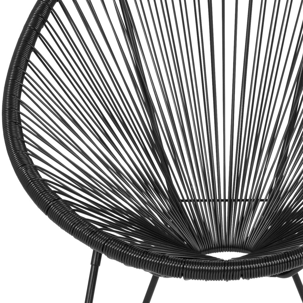 Oval Comfort Take Ten Black Papasan Lounge Chair