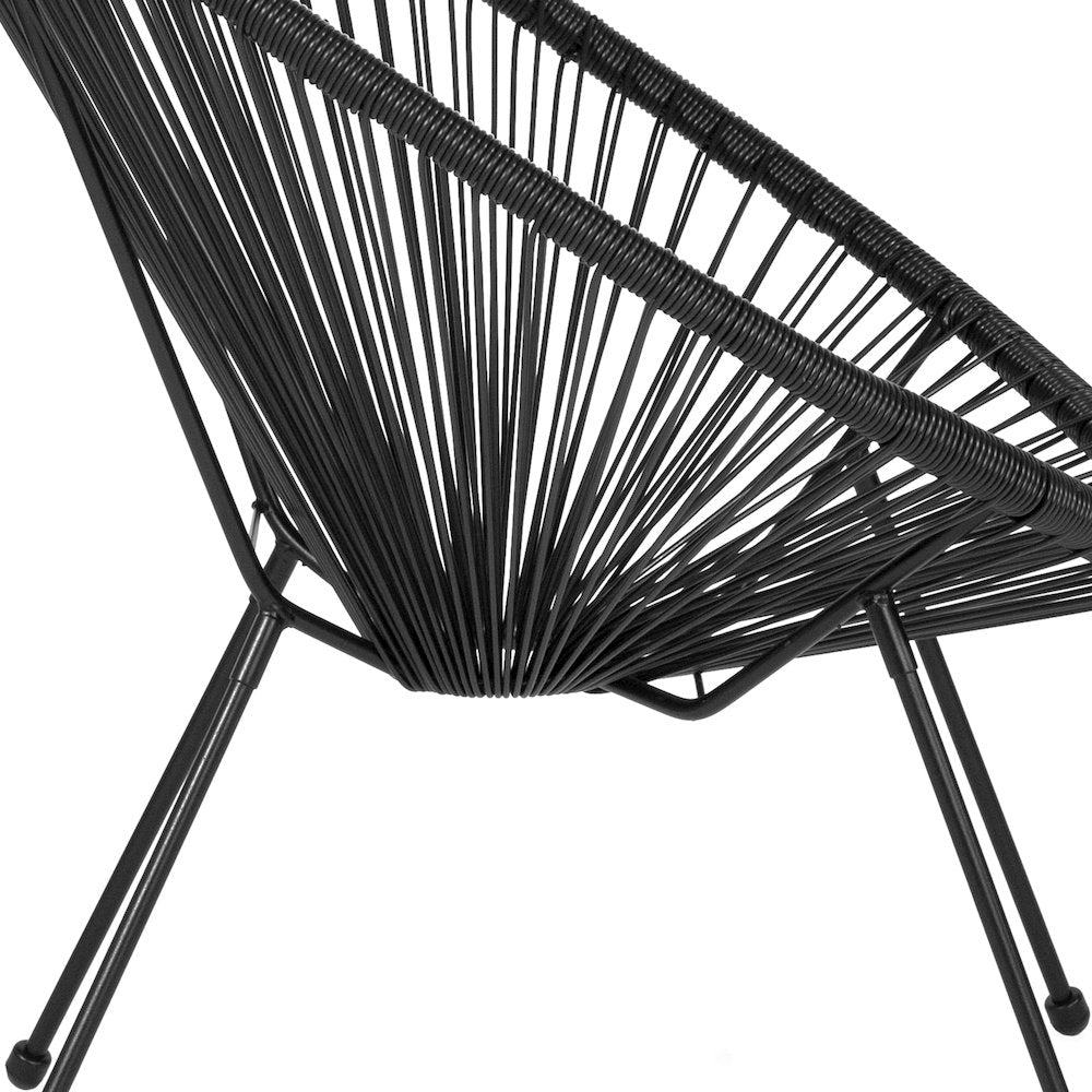 Oval Comfort Take Ten Black Papasan Lounge Chair
