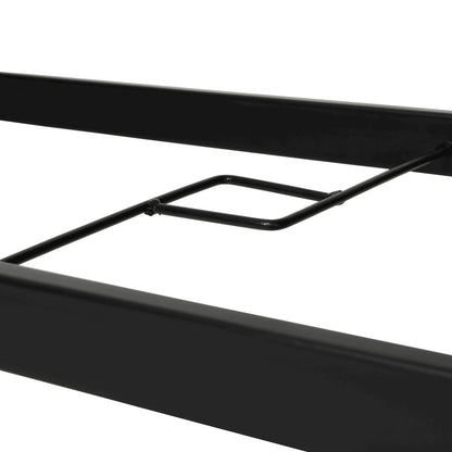 Rectangular Glass Patio Table With Seating for 6, Clear Top/Black Frame