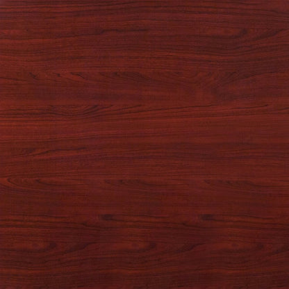 48'' Round High-Gloss Mahogany Resin Table Top with 2'' Thick Drop-Lip