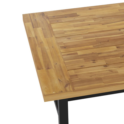 Modern Commercial Grade Acacia Wood Patio Dining Table