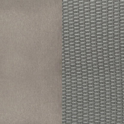 Modular Loveseat Sofa Set with Table and Ottomans, Gray Cushions and Gray Rattan
