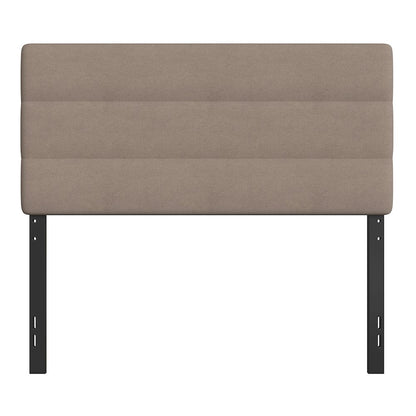 Full Channel Stitched Fabric Upholstered Headboard, from 44.5" to 57.25" - Taupe