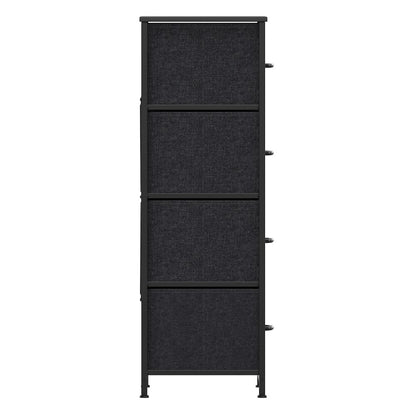 4 Drawer Dresser Storage Organizer, Black Drawers/Black Frame