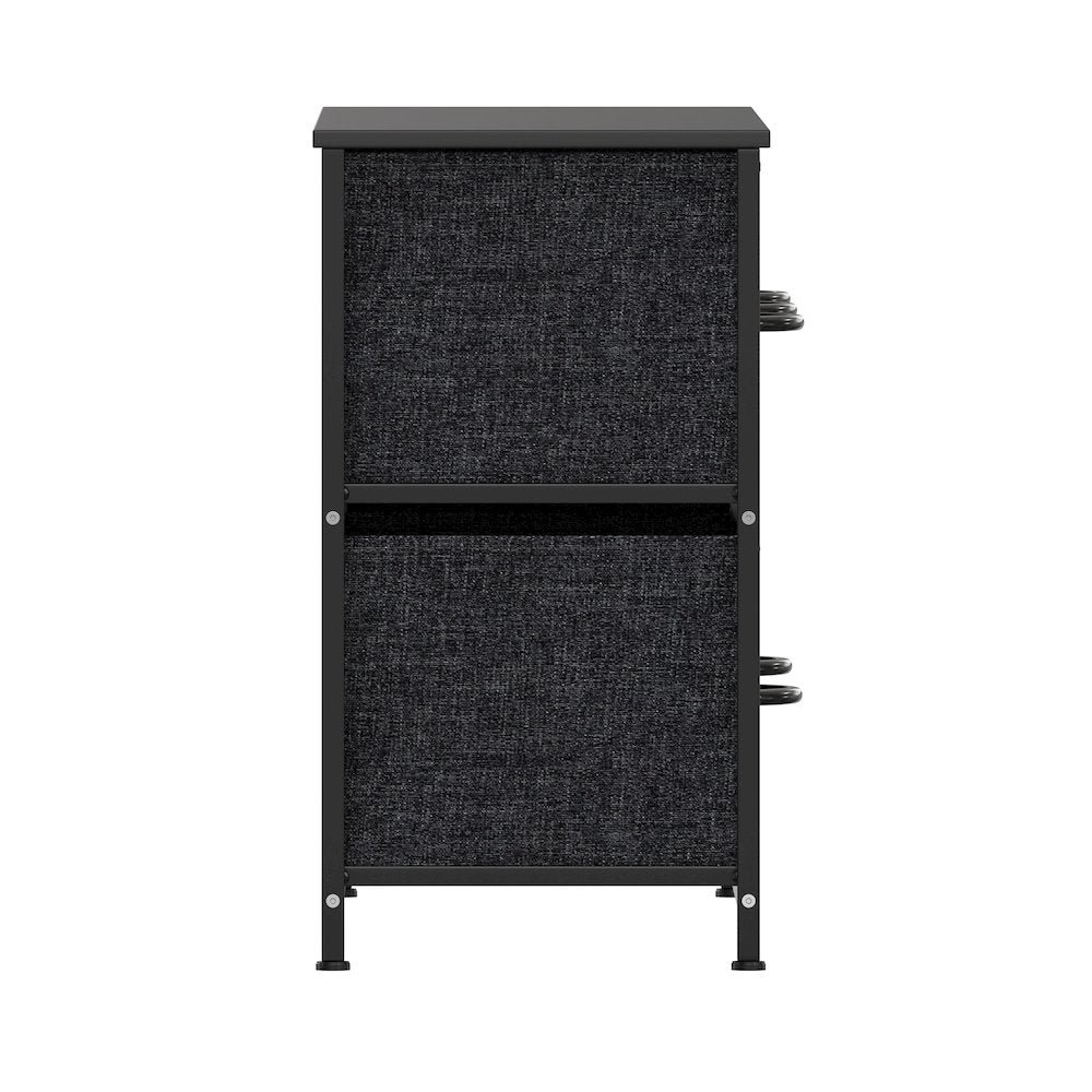 5 Drawer Dresser Storage Organizer, Black Drawers/Black Frame