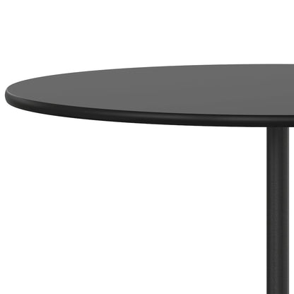 Lars 36'' Round Wood Cocktail Table with 30'' and 42'' Columns, Black