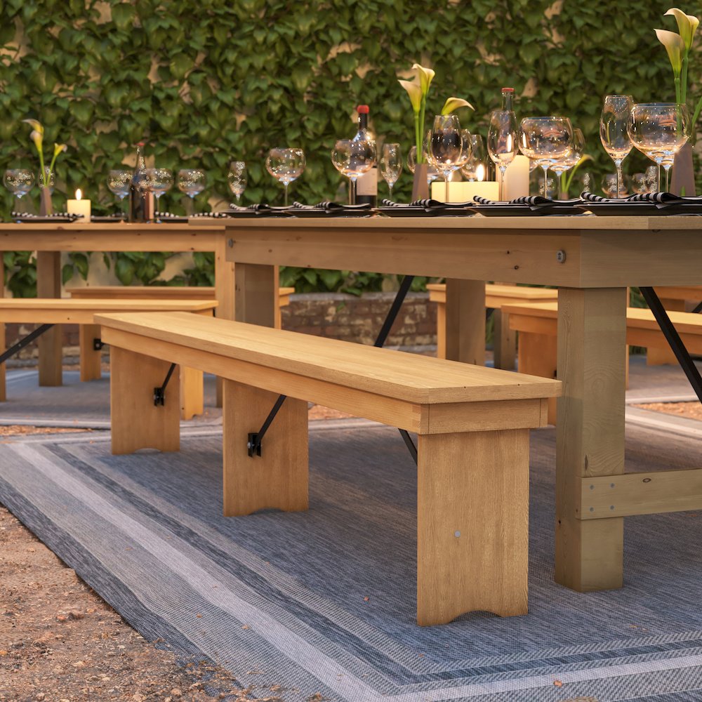 Farmhouse Style Folding Bench