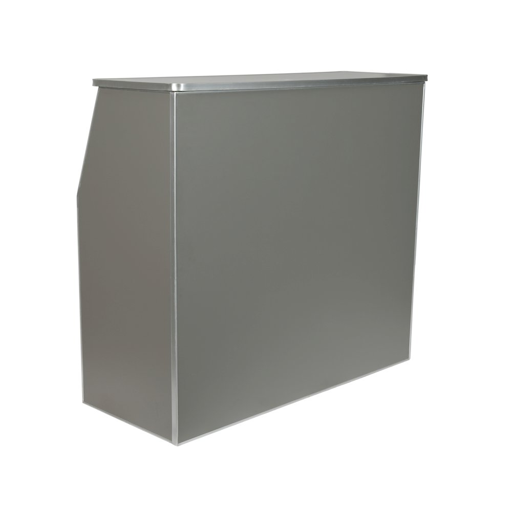 Amara 4' Slate Gray Laminate Foldable Bar - Portable Event Bar