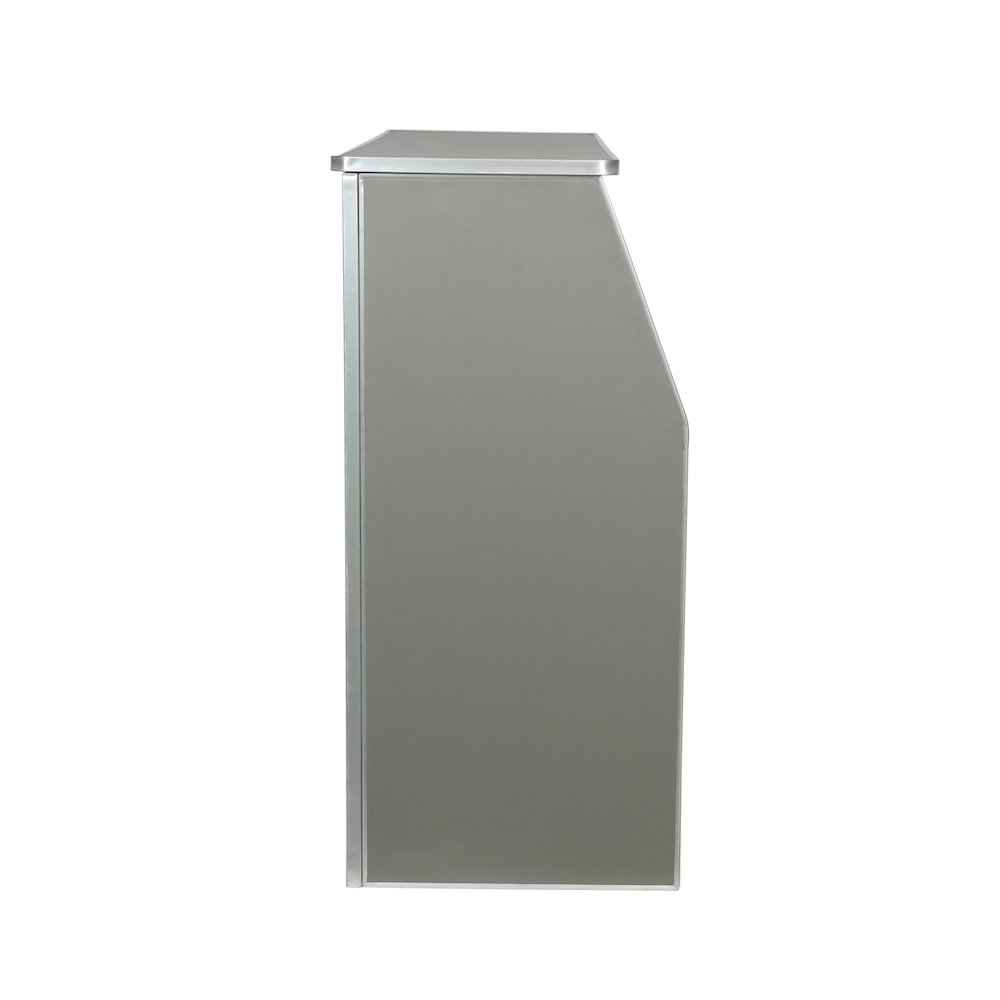 Amara 4' Slate Gray Laminate Foldable Bar - Portable Event Bar