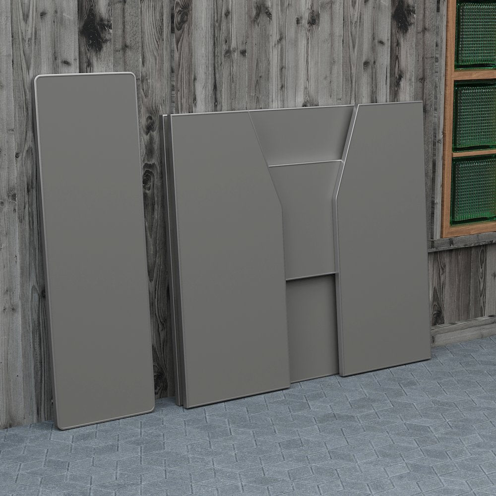 Amara 4' Slate Gray Laminate Foldable Bar - Portable Event Bar