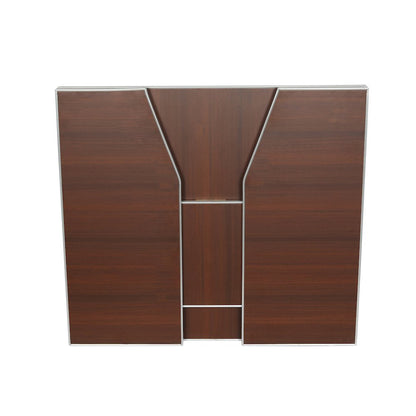 Amara 4' Walnut Woodgrain Laminate Foldable Bar - Portable Event Bar
