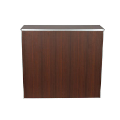 Amara 4' Walnut Woodgrain Laminate Foldable Bar - Portable Event Bar
