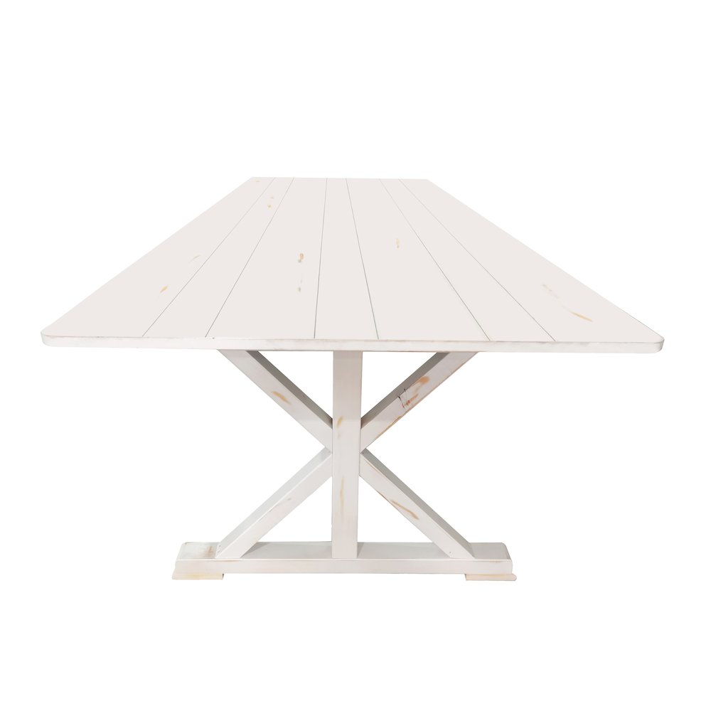 9' x 40" Farm Style Dining Table with X-Legs for Commercial and Residential Use