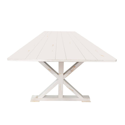 9' x 40" Farm Style Dining Table with X-Legs for Commercial and Residential Use