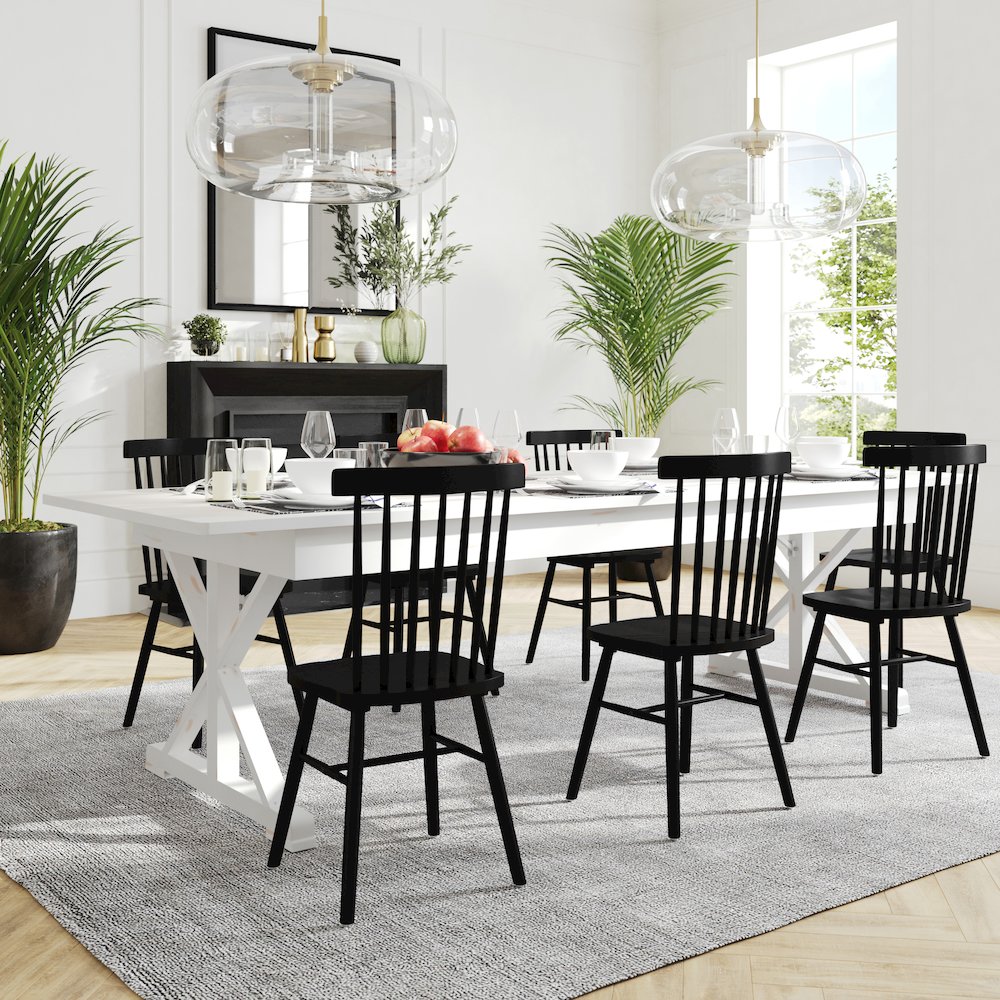 9' x 40" Farm Style Dining Table with X-Legs for Commercial and Residential Use