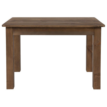 46" x 30" Rectangular Antique Rustic Solid Pine Farm Dining Table