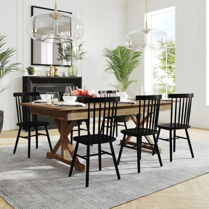 7' x 40" Farm Style Dining Table with X-Legs for Commercial and Residential Use