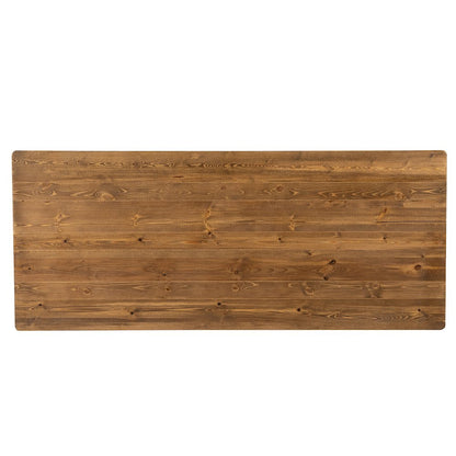 7' x 40" Farm Style Dining Table with X-Legs for Commercial and Residential Use