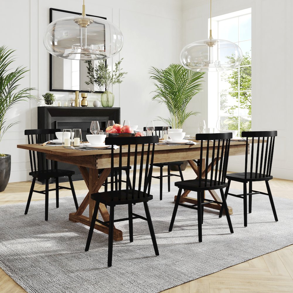 8' x 40" Farm Style Dining Table with X-Legs for Commercial and Residential Use