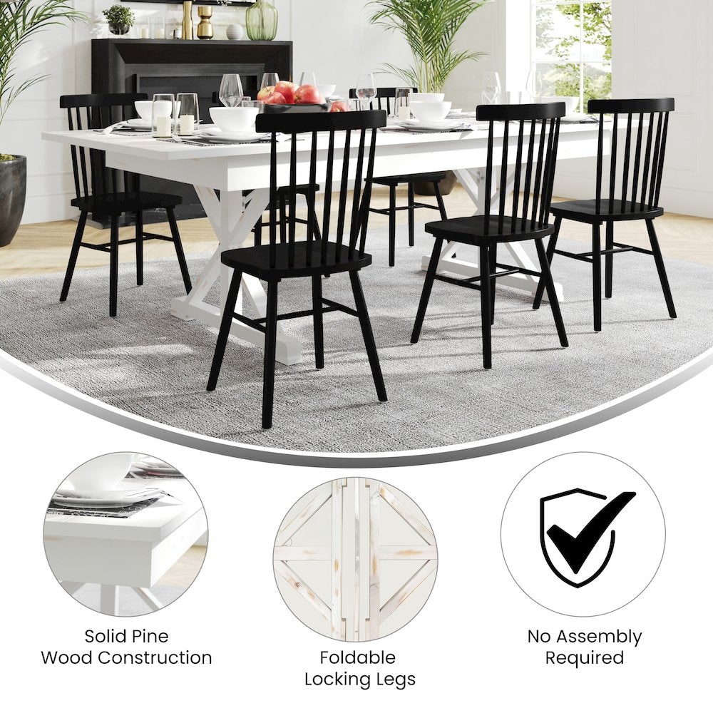 8' x 40" Farm Style Dining Table with X-Legs for Commercial and Residential Use