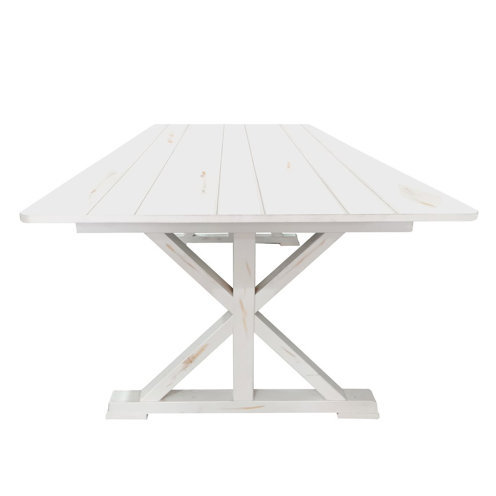 8' x 40" Farm Style Dining Table with X-Legs for Commercial and Residential Use