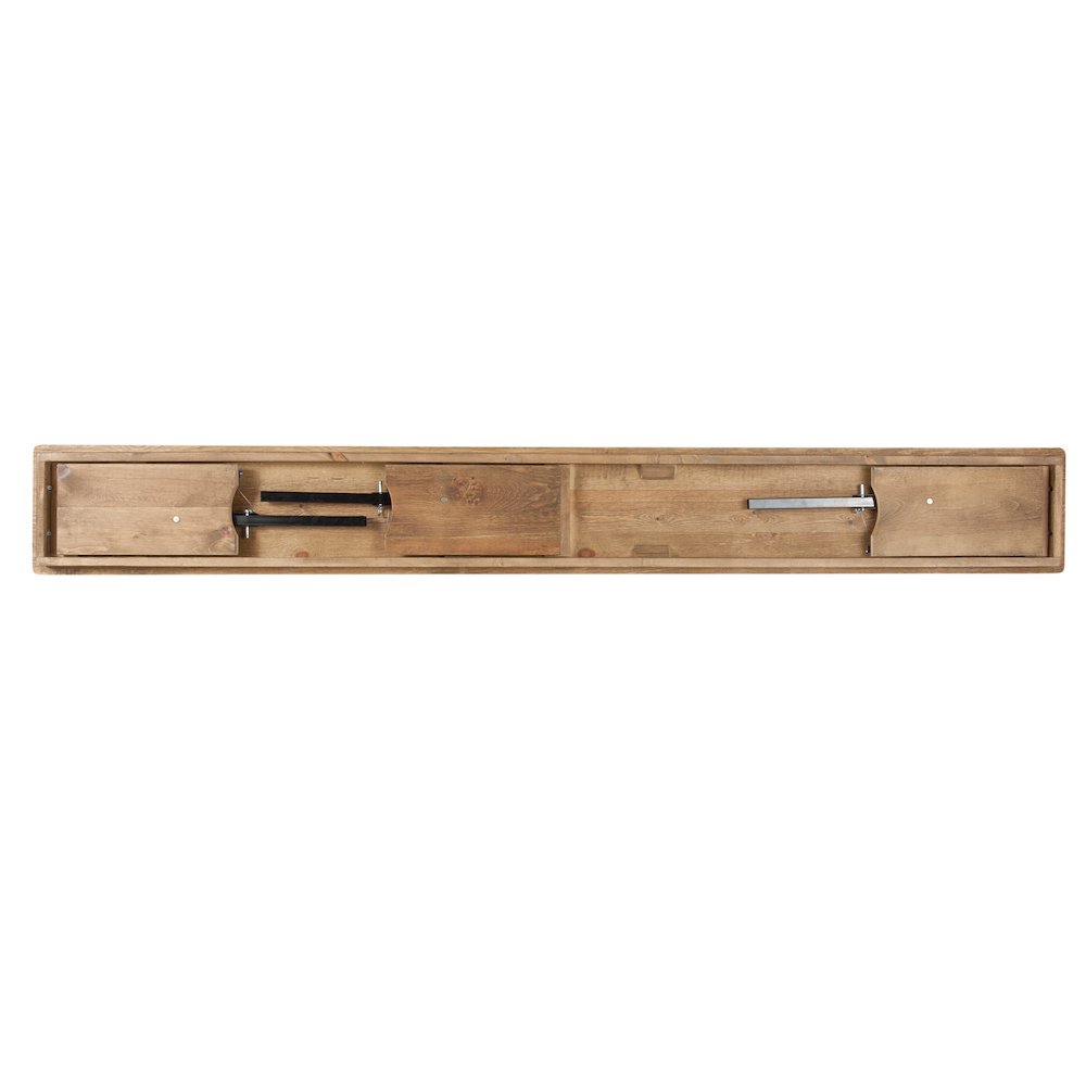 9' x 40'' Antique Rustic Folding Farm Table and Two Bench Set