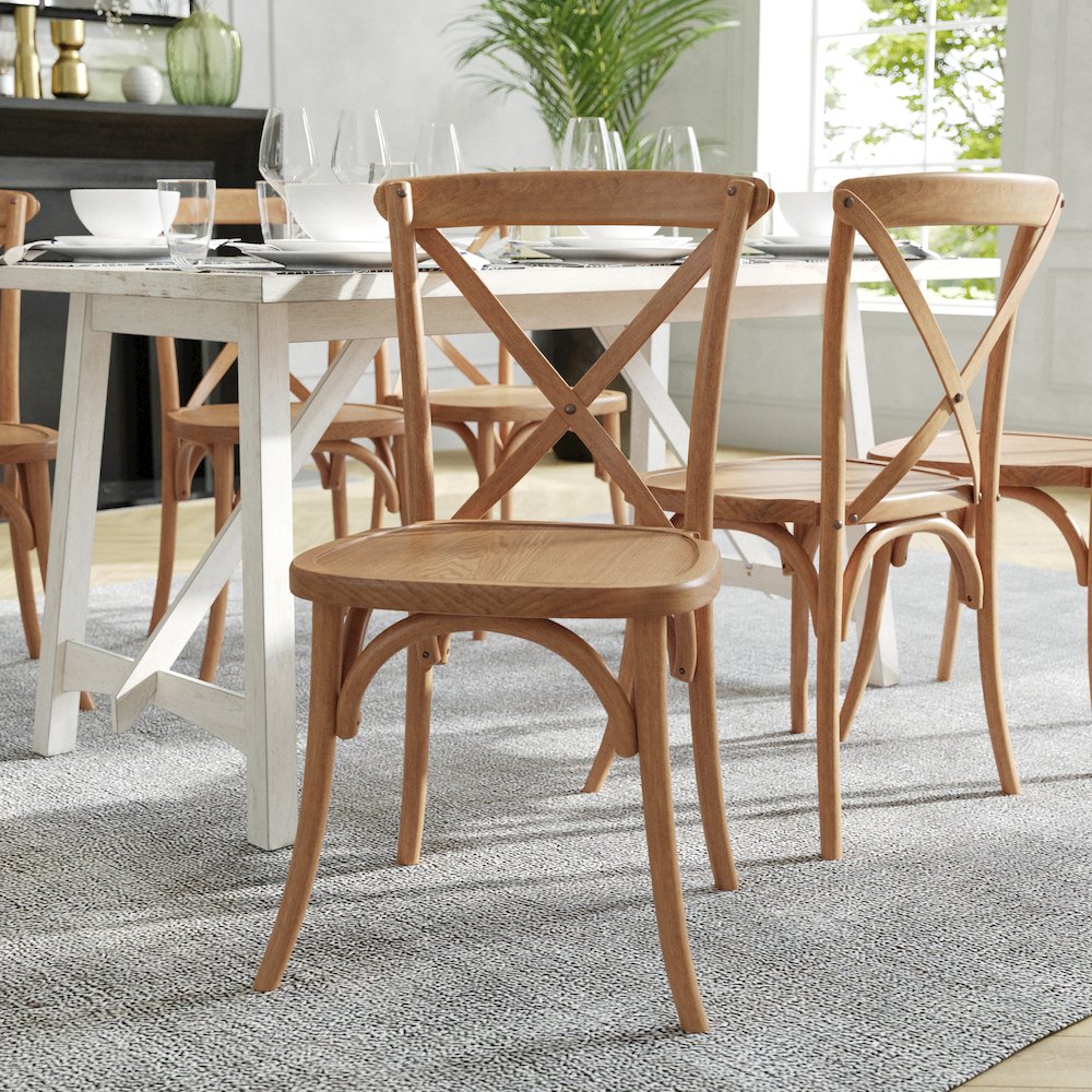 Light Brown X-Back Chair