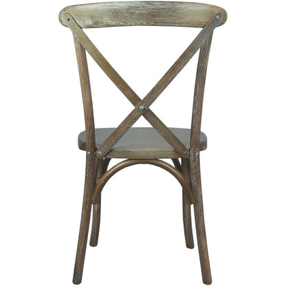 Medium With White Grain X-Back Chair