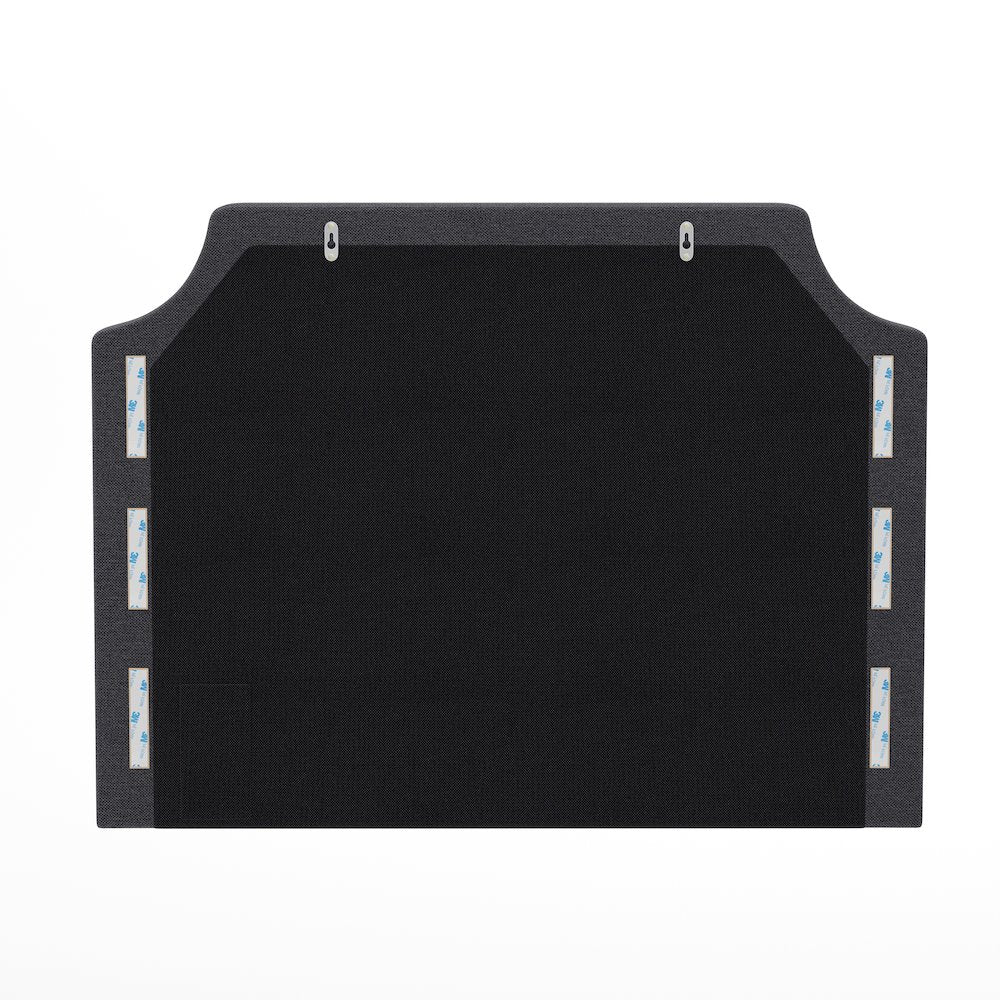 Twin Headboard with Two Power Outlets, USB Port, and USB Type-C Port, Gray Linen