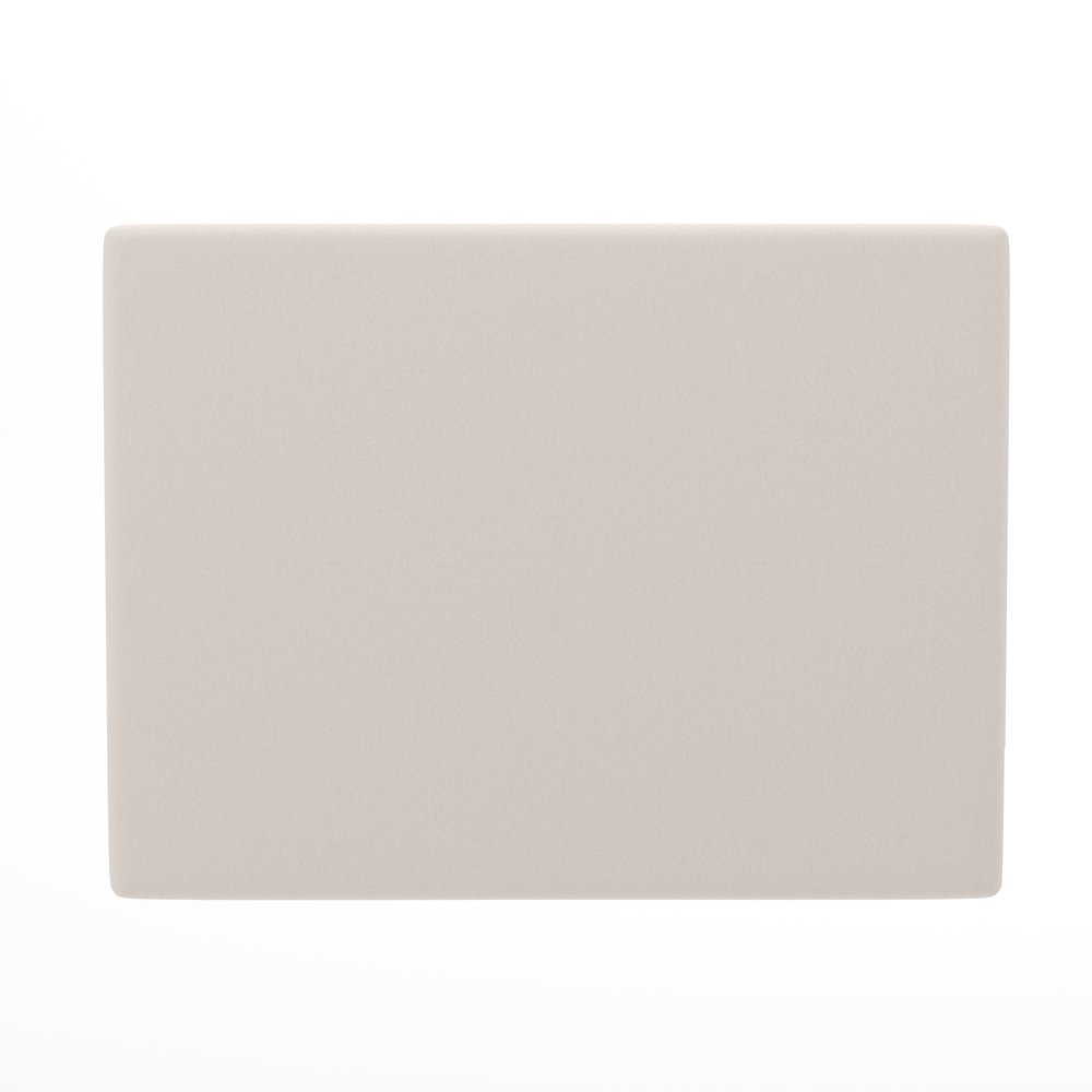 Upholstered Twin Headboard with Two Power Outlets, USB Port, Beige