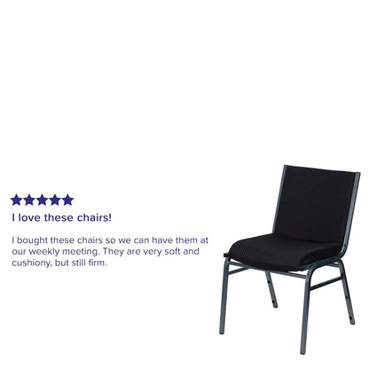 Heavy Duty Black Dot Fabric Stack Chair