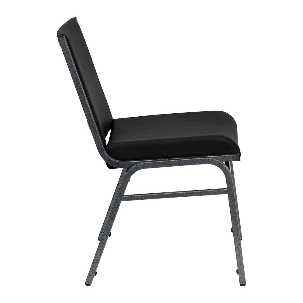 Heavy Duty Black Vinyl Stack Chair