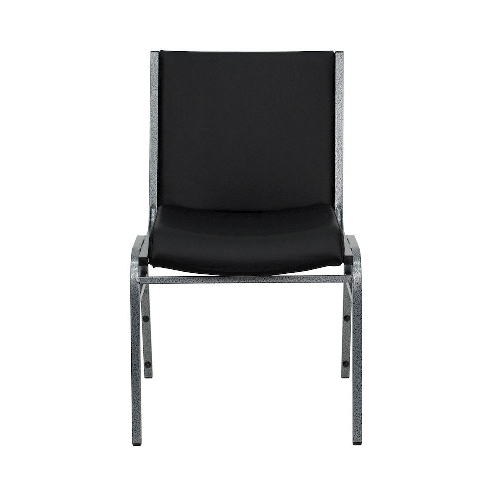 Heavy Duty Black Vinyl Stack Chair