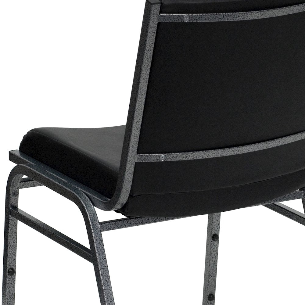 Heavy Duty Black Vinyl Stack Chair