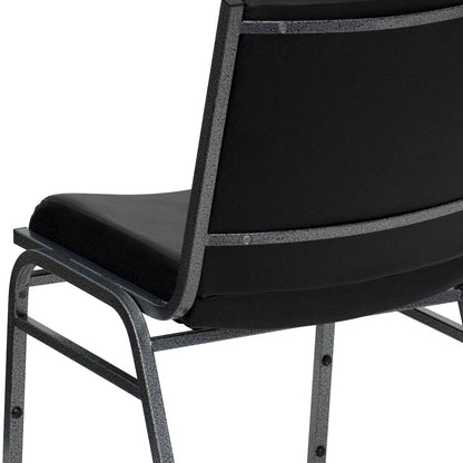 Heavy Duty Black Vinyl Stack Chair
