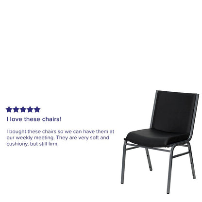 Heavy Duty Black Vinyl Stack Chair