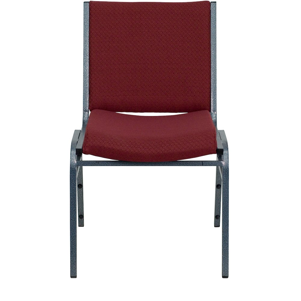 Heavy Duty Burgundy Patterned Fabric Stack Chair