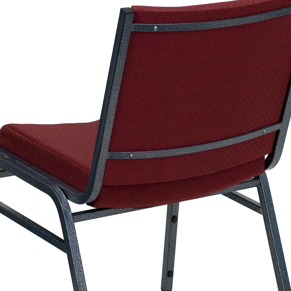 Heavy Duty Burgundy Patterned Fabric Stack Chair