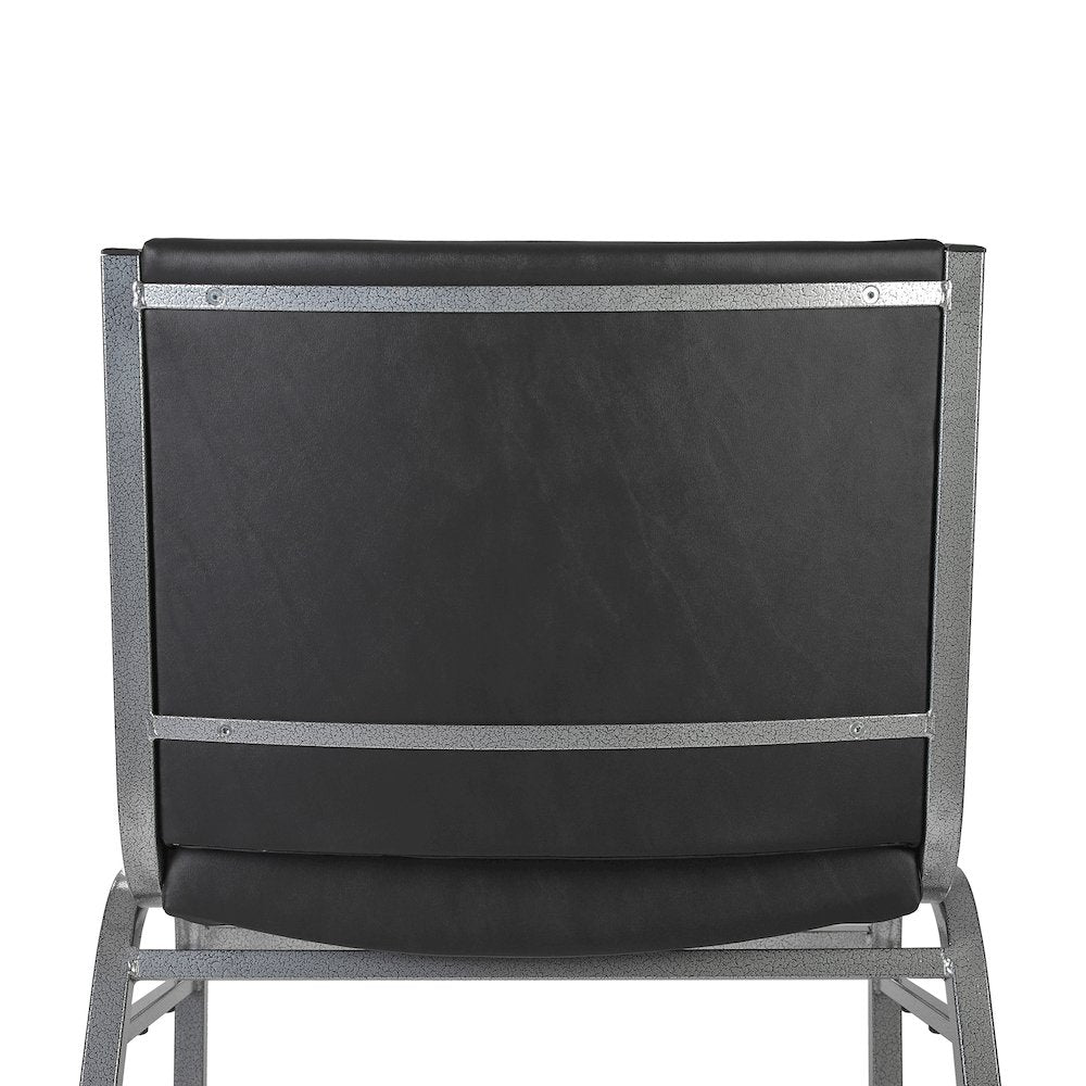 HERCULES Big & Tall 1000 lb. Rated Black Vinyl Stack Chair