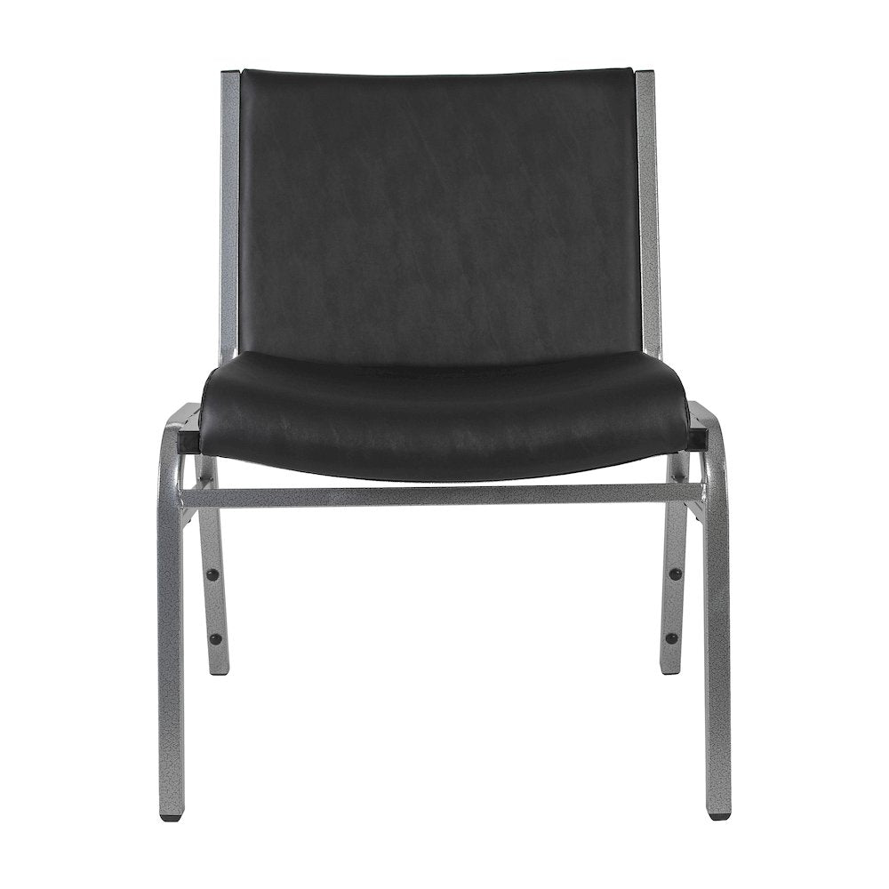 HERCULES Big & Tall 1000 lb. Rated Black Vinyl Stack Chair
