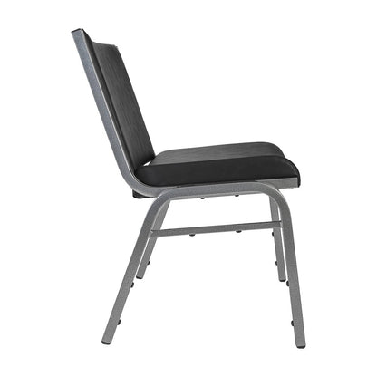 HERCULES Big & Tall 1000 lb. Rated Black Vinyl Stack Chair