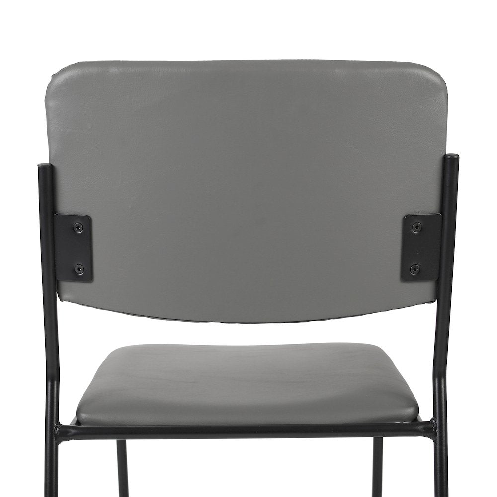 HERCULES 500 lb. Capacity High Density Gray Vinyl Stacking Chair with Sled Base