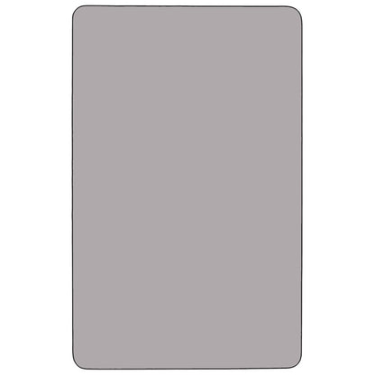 24''W x 48''L Grey Thermal Activity Table - Height Adjustable Short Legs