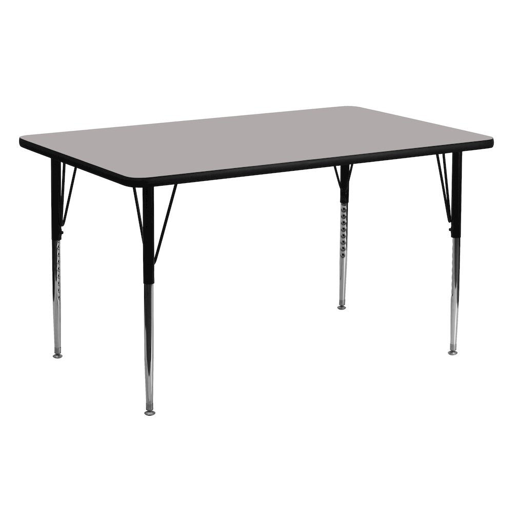 24''W x 60''L Grey HP Activity Table - Standard Height Adjustable Legs