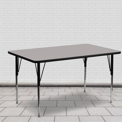 24''W x 60''L Grey HP Activity Table - Standard Height Adjustable Legs